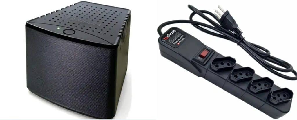 Proteja seus dispositivos eletrônicos contra picos de energia e quedas de tensão com o estabilizador ou filtro de linha ideal.