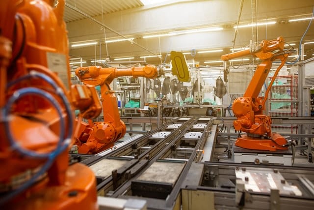 uma industria grande por dentro