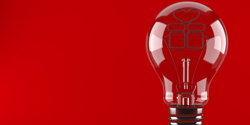 uma lampada com o fundo vermelho