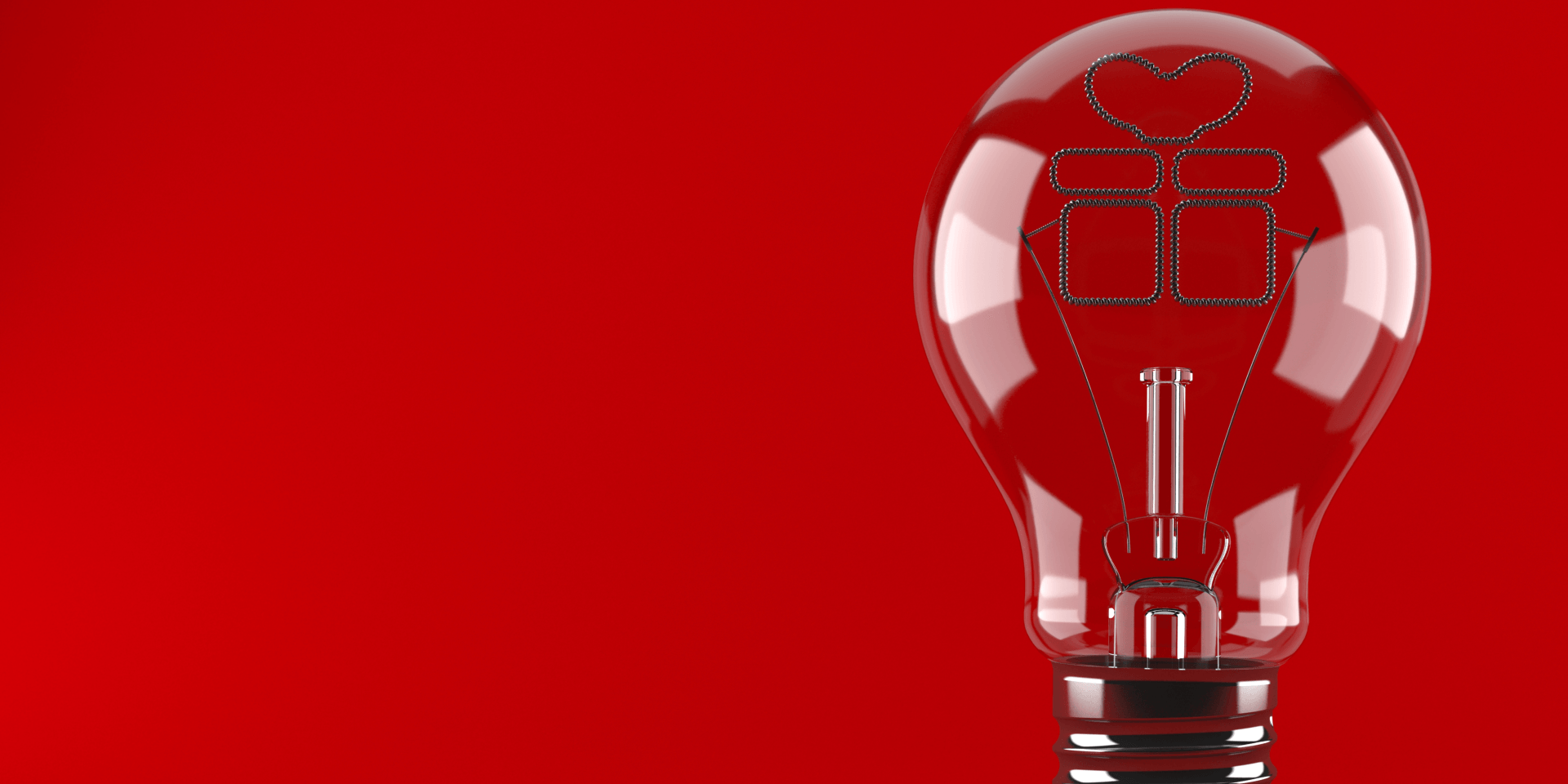 uma lampada com o fundo vermelho