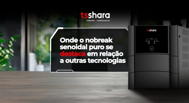 No-break senoidal puro em um ambiente doméstico.