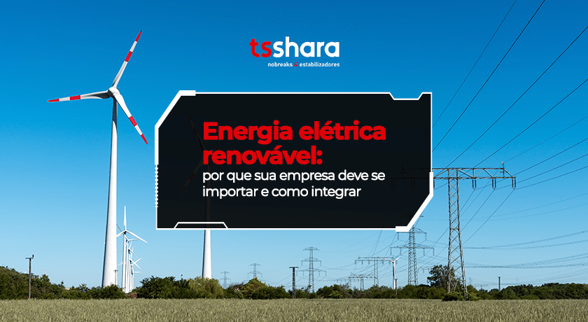 Parque eólico e linhas de transmissão de energia