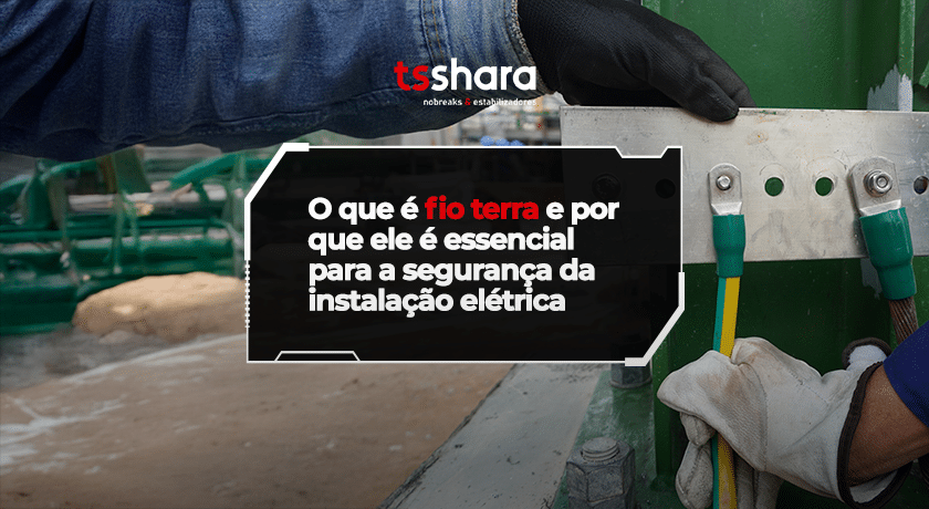 Conexão de fio terra em estrutura metálica
