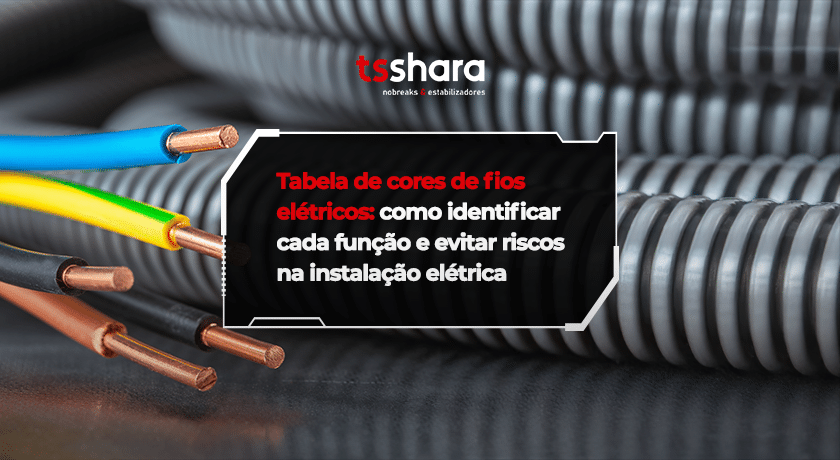 Fios elétricos coloridos para identificação de funções